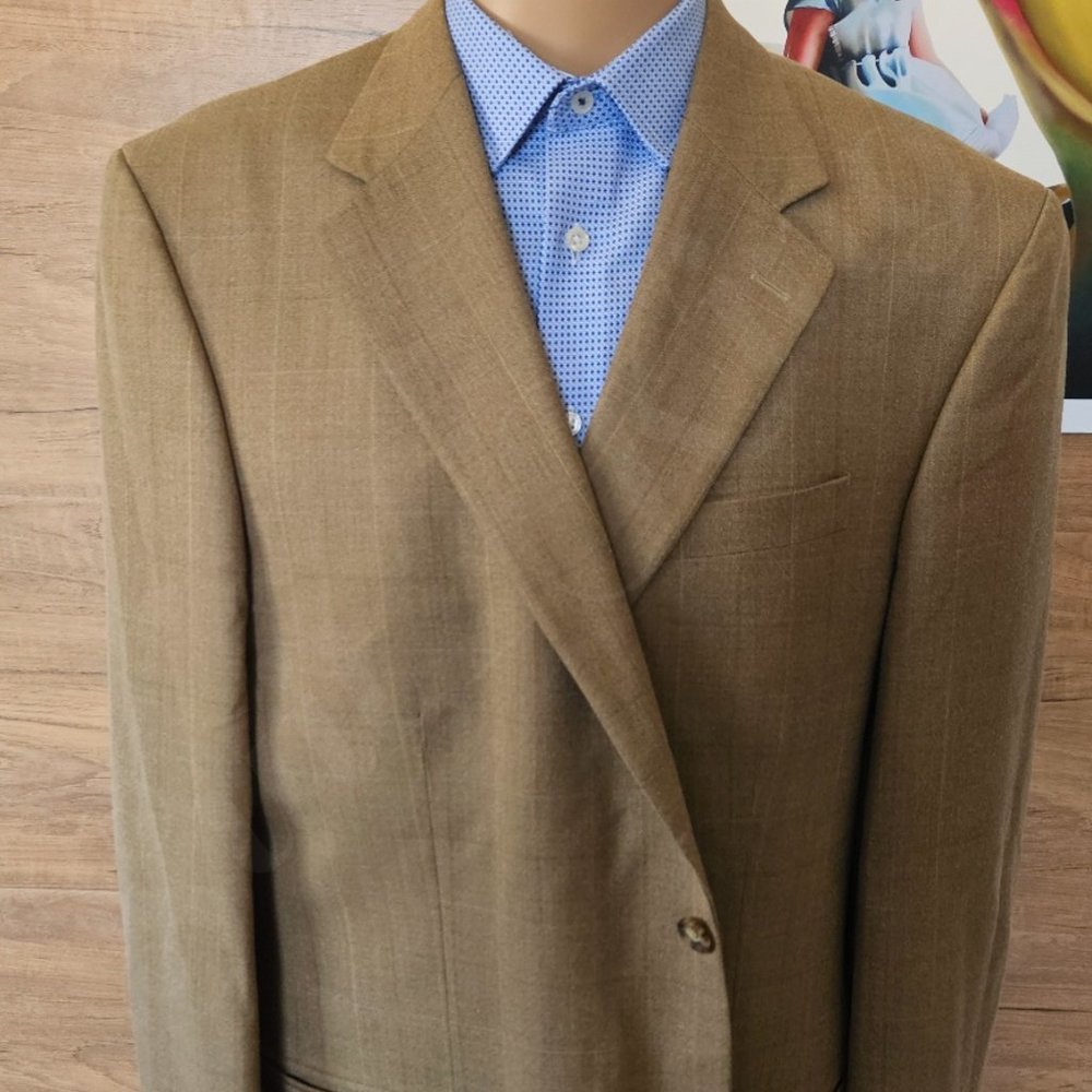 Oscar DeLaRenta Mens Blazer Sports Coat Casual Jacket Size 46L Wool
